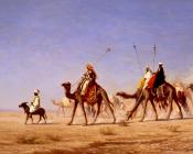 查尔斯 西奥多 弗里尔 : A Caravan Crossing the Desert